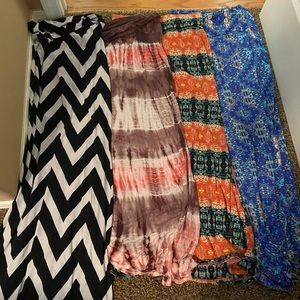 4 maxi skirts